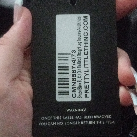 Pleather pants , Cut out, G-string, PrettyLittleThing - Picture 2 of 4